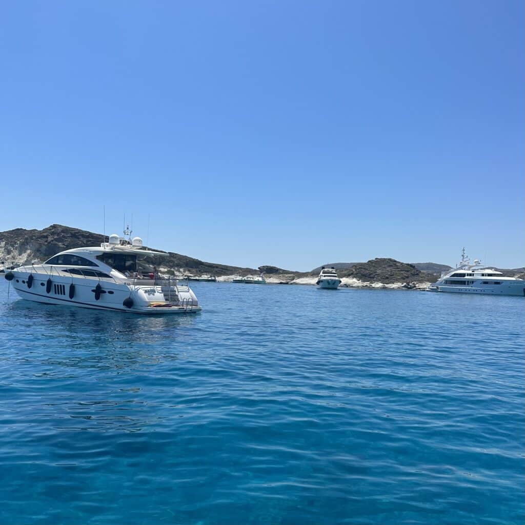 Gatorade blue water in Milos, Greece