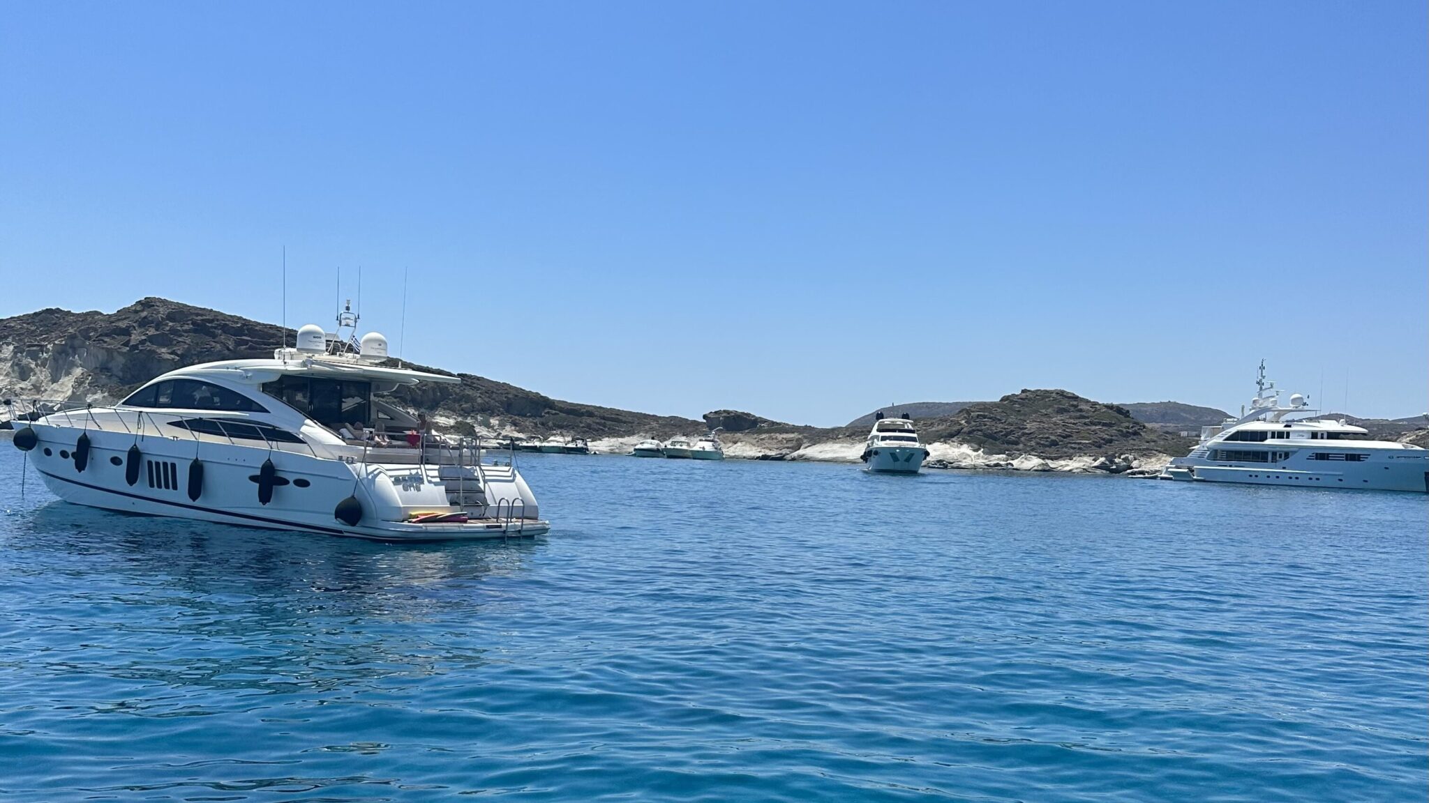 Gatorade blue water in Milos, Greece