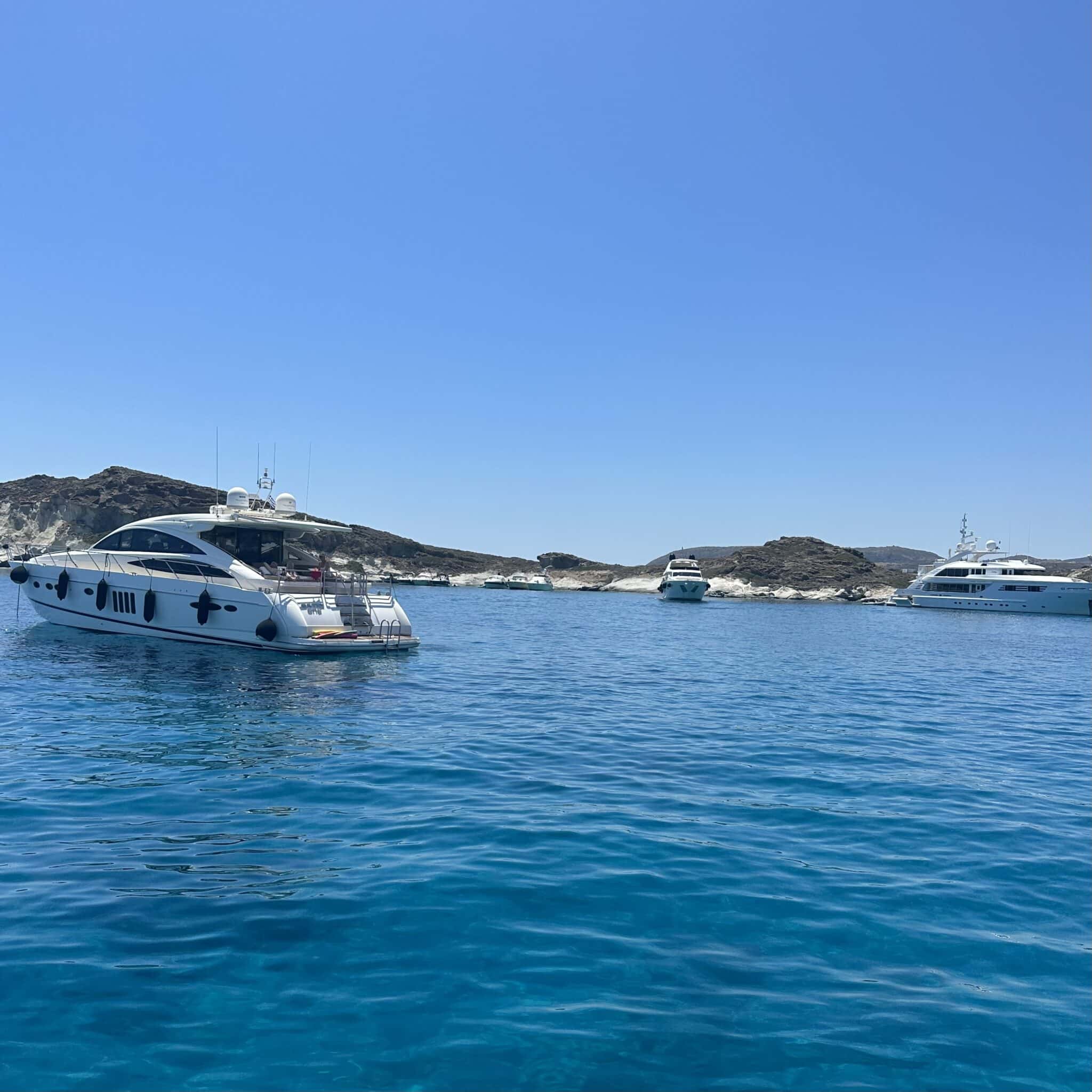 Gatorade blue water in Milos, Greece