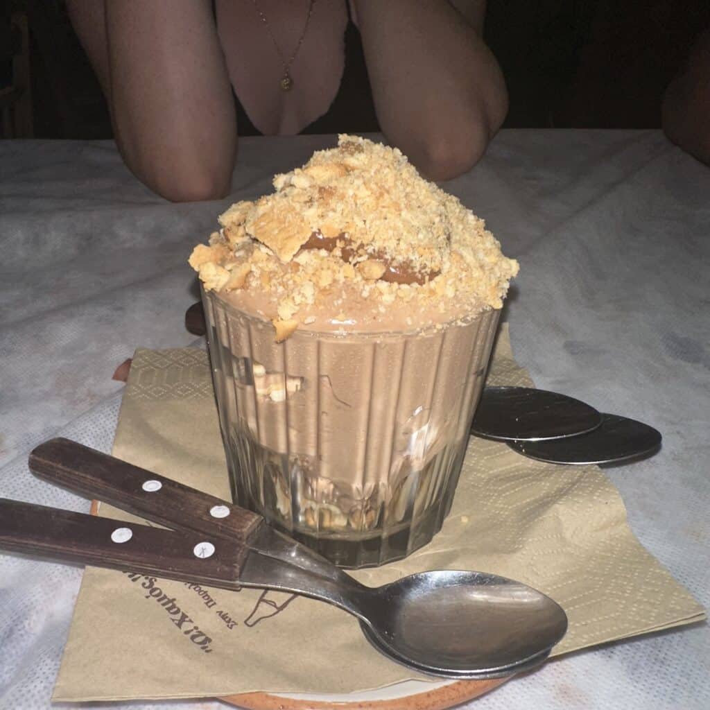 A hazelnut mousse dessert from Oh Hamos