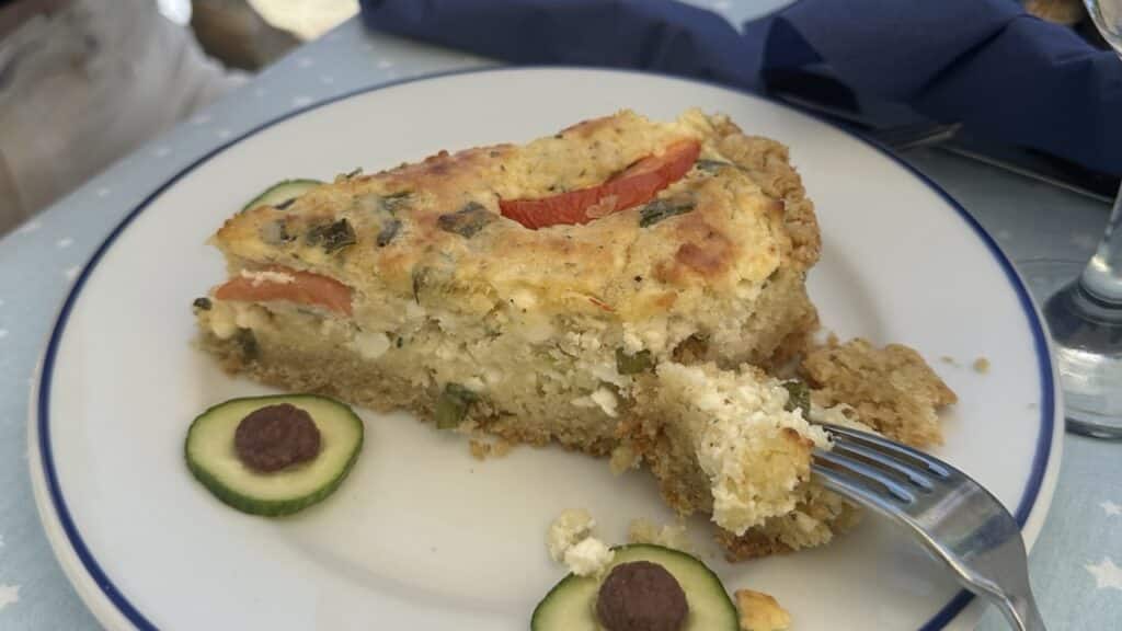 Zucchini pie quiche from Sweet Smelling Kitchen in Lefkes Greece